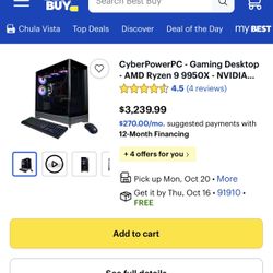 Cyberpower PC w/ keyboard & mouse 