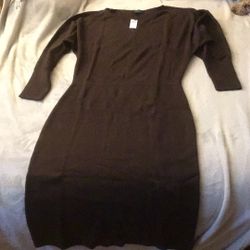 New With Tags Size Medium Brown Sweater Dress