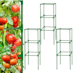 3 Pack Easy to Assemble Square Tomato Plant Support Poles