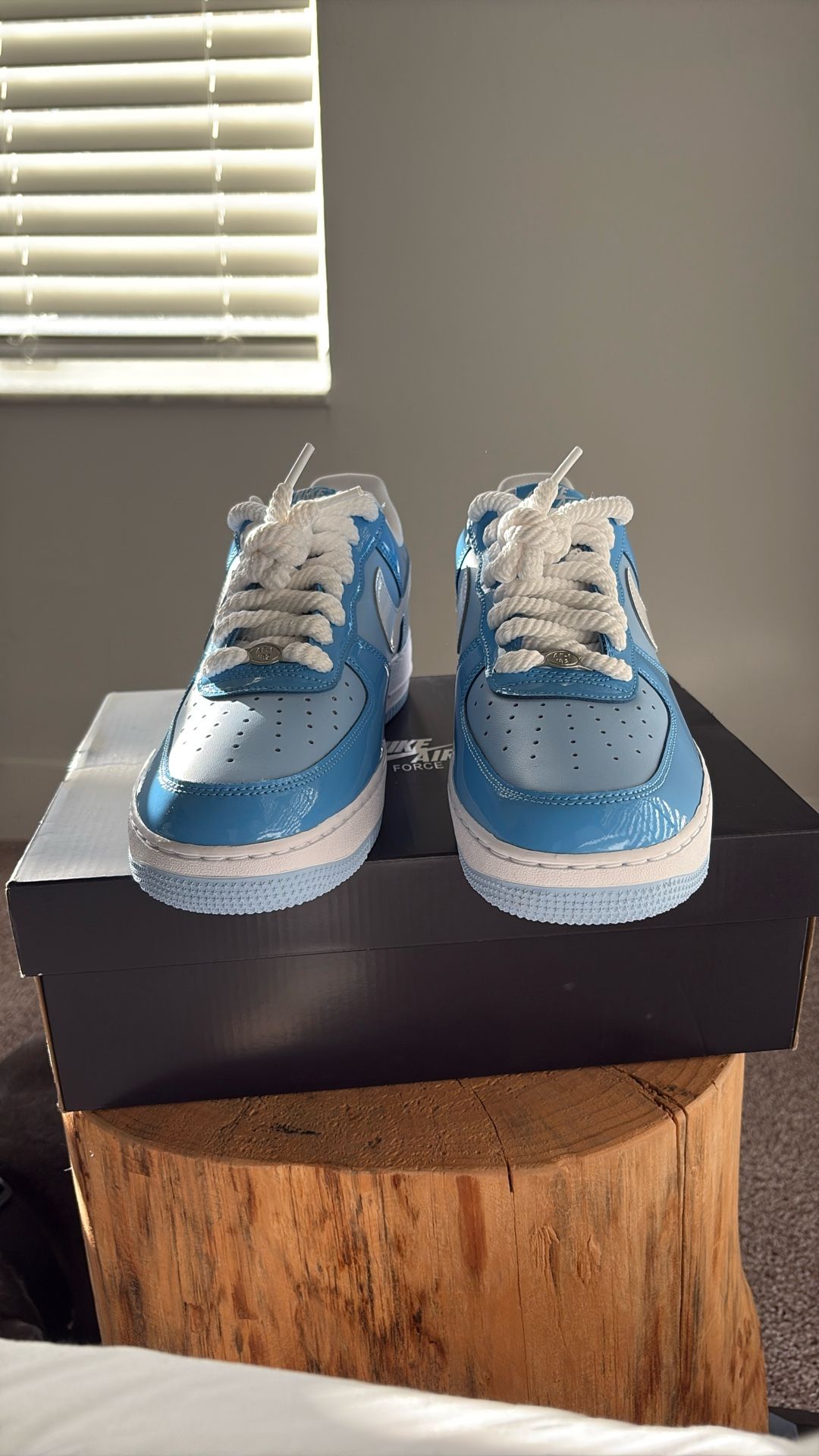 Air Force One Patent Light Blue