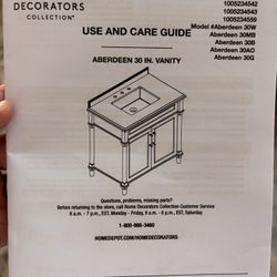 Brad New 30 Inch Vanity Top