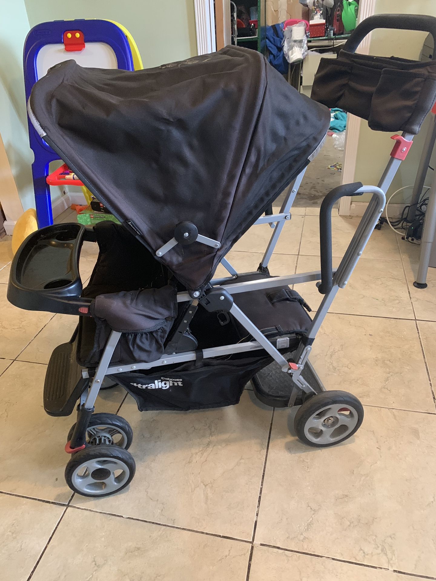 Joovy Caboose Ultralight double stroller (used) great condition