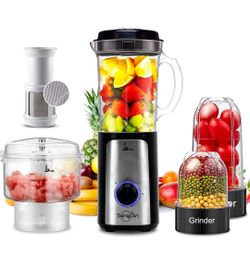 Sangcon Blenders for Kitchen, 5-in-1 Food Processor Combo for Smoothies Set