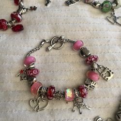 Pandora inspired Valentine’s Day charm bracelets