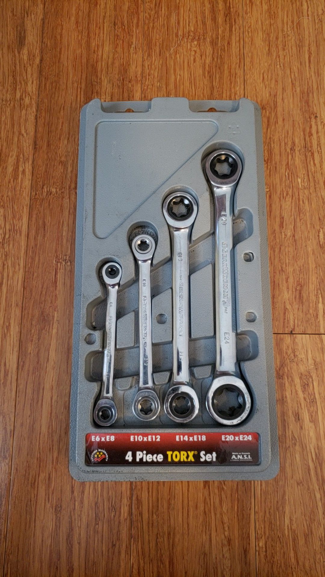 GearWrench 4 piece Torx ratcheting wrenches