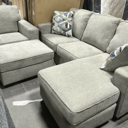 3 Piece Sectional, Chair, and Ottoman Set