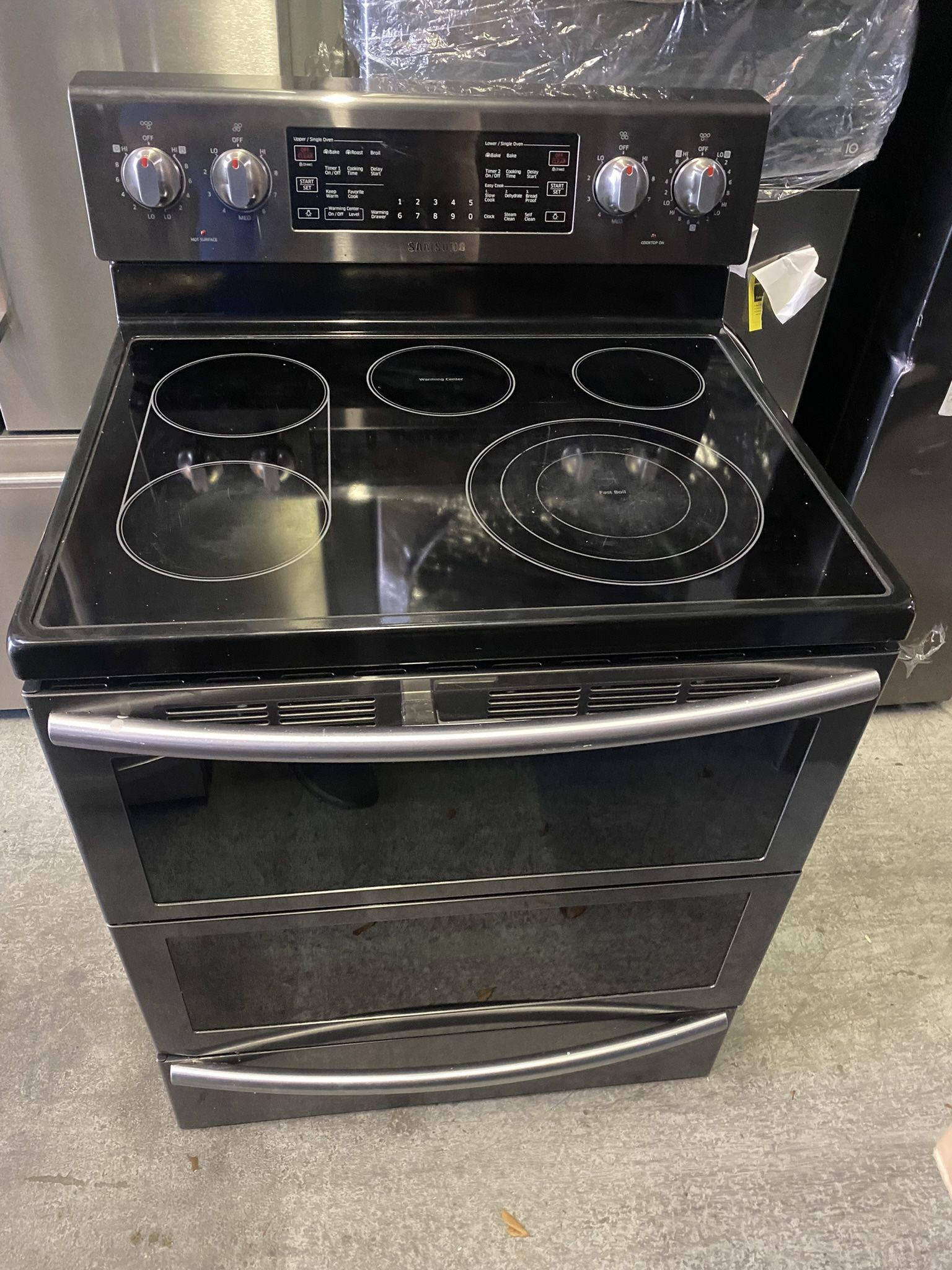 Stove Double Oven Samsung Convection Oven Black Stainless Steel for