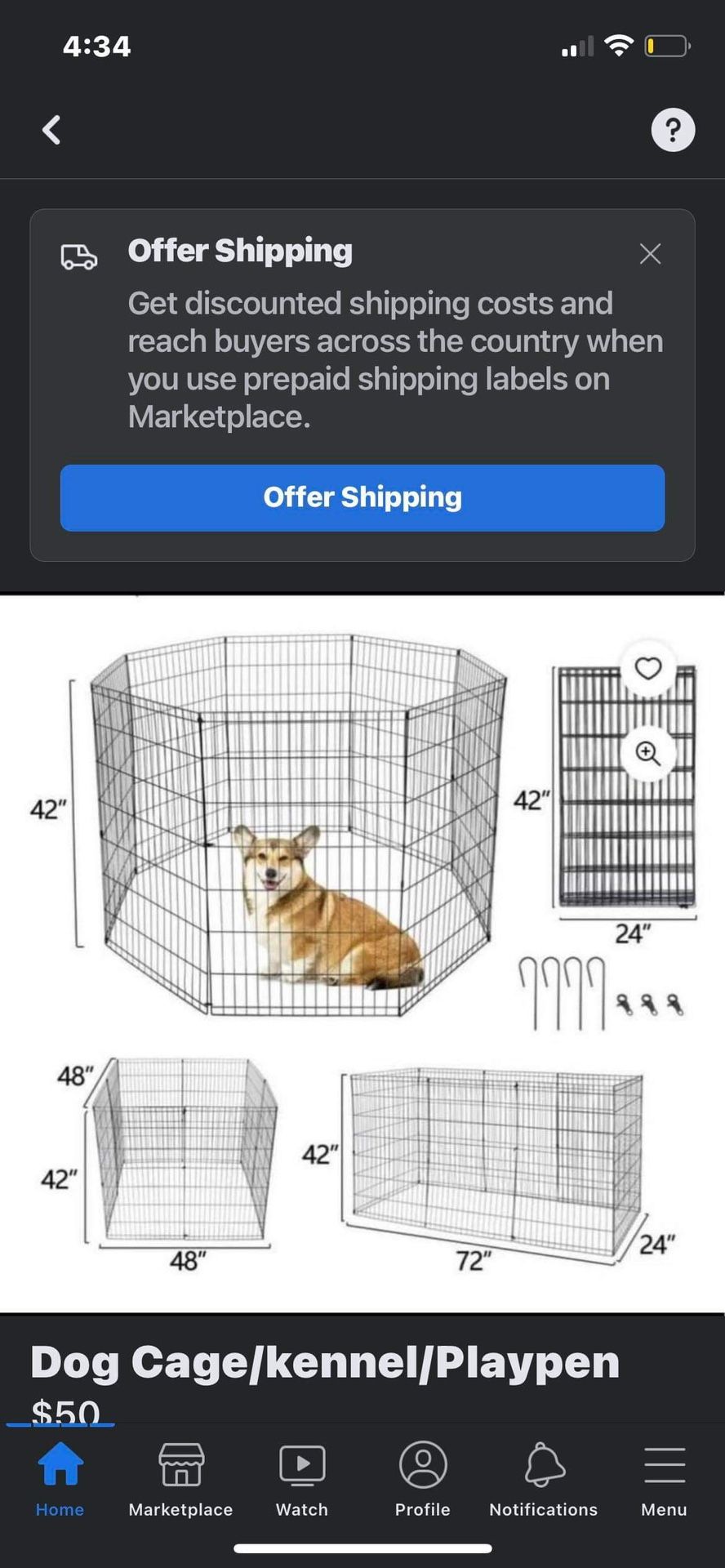 dog cage/kennel/playpen