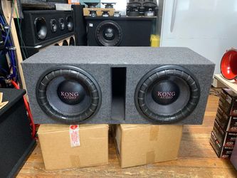 New 12” Kong Audio Car Subwoofers + Ported Enclosure
