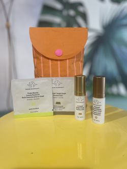 Drunk Elephant Bronze and Gold Tanning Trio With Samples and Reusable Pouch