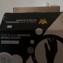 Black Rubber Gloves 