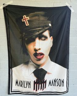 Vintage 2004 Marilyn Manson Uniform Large Fabric Poster Tapestry Wall Hang Rare