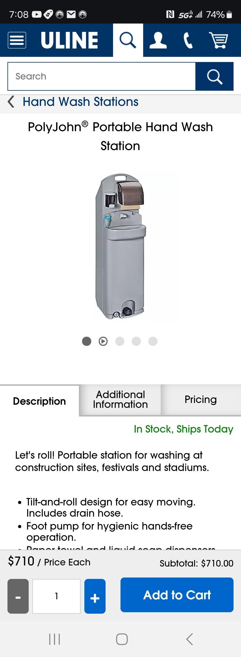 Single Handed Washing Stations For Sale