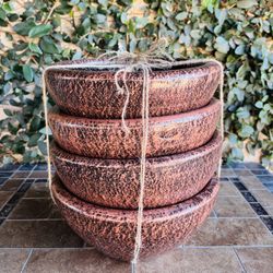 Set of 4 Bowl Pot Planters