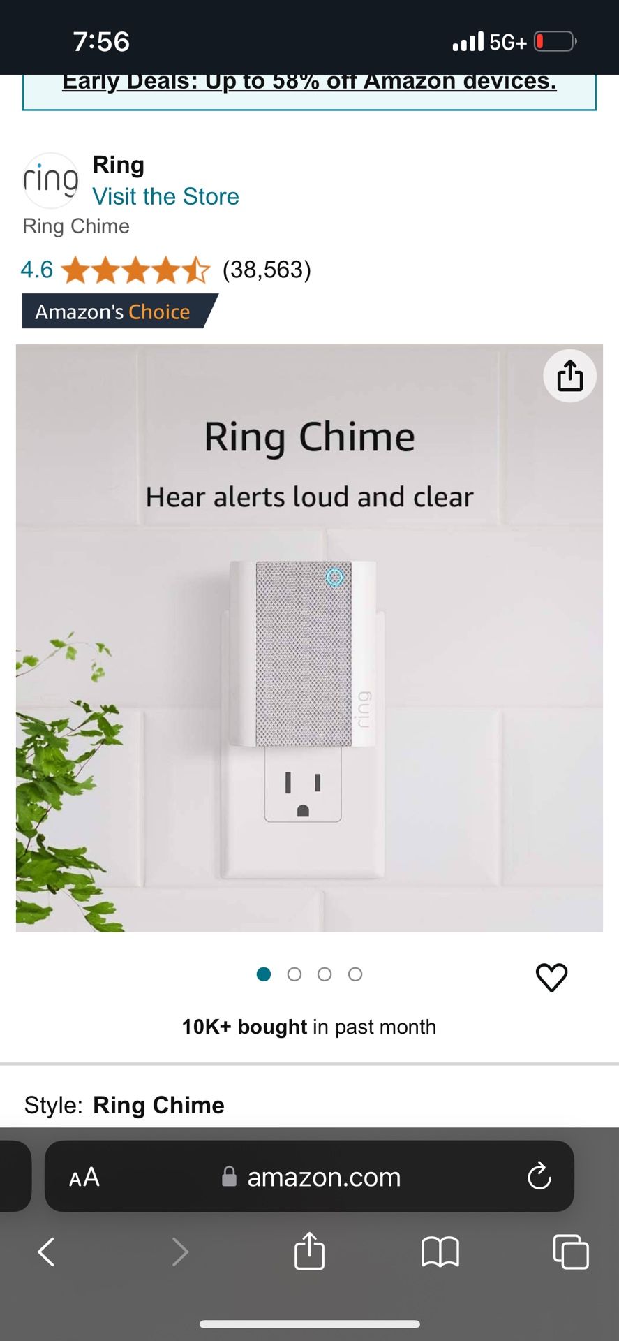 Ring Chime Wall Adapter 