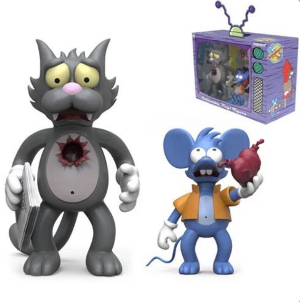Kidrobot The Simpsons Itchy & Scratchy Medium Vinyl Figures