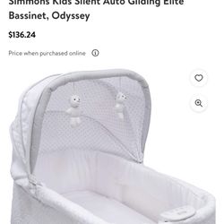 Simmons Kids Silent Auto Gliding Elite Bassinet Odyssey