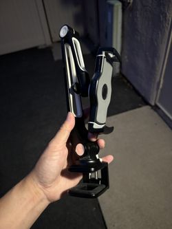 Lazy Bracket Aluminum Adjustable Long Arms Clamp Base Phone Tablet Stand