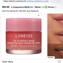 New laneige lip mask