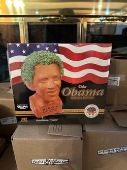Obama chia pet plant head new unsealed box
