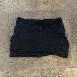 RSQ Girls Kids Black Cargo Tie Waist Mini Skirt Size Medium (8-10)