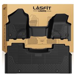 New Floor Mats for RAM 1500 Crew Cab. 2019-2024 Bench Seat. TPE All Weather. LASFIT.