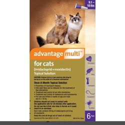 Advantage Multi For Cats 9 To 18 Lb Quantity 6 Per Pack
