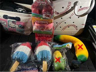 Squishy Trade.  Needoh & Trader Joe’s tote bags Trades.