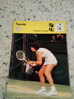 Vintage 1978 sportscaster tennis/ Virginia Wade/ centenary girl/ Olympic collector card # 16-14