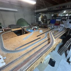 Train tables With Some Track Mounted- O Gauge 