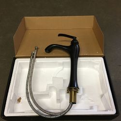 New in Box $25 oil rubbed bronze color single handle bathroom vessel faucet