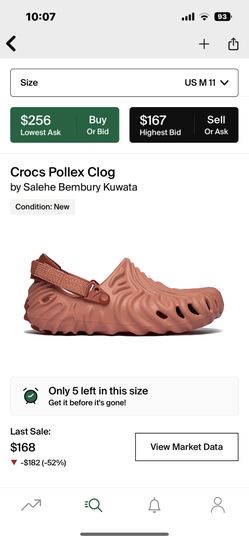 Crocs Polled Clog (Salmon) Size 11