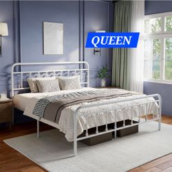 Queen Bedframe With Mattress