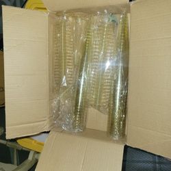 Gold Plastic Champagne Flutes