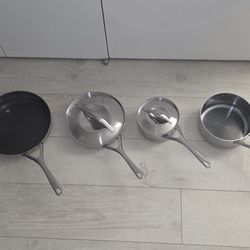 Set Of Stainless Steel Pots And Pans