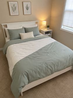 Queen Bed Frame + Mattress