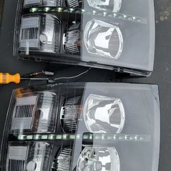 07-13 Chevrolet Silverado LED Headlights Luces Micas Calaveras Faros Faroles Focos Chevy