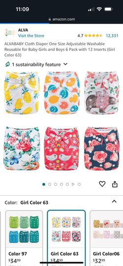 6 Cloth Diaper Covers +insert