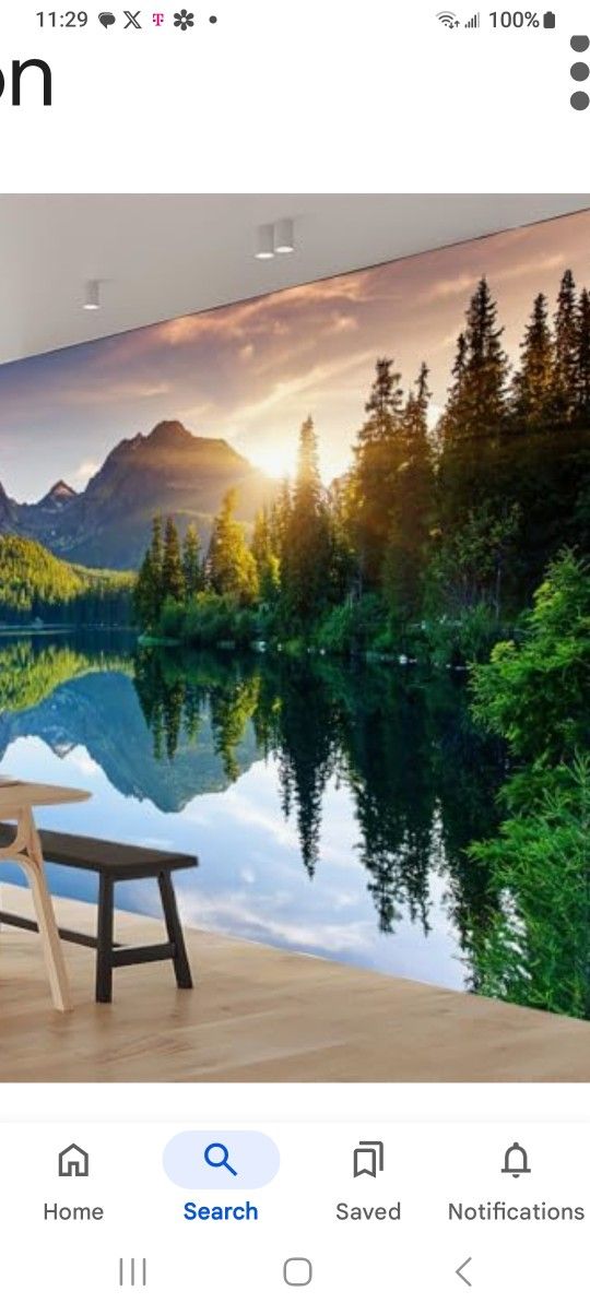 Silk Cloth Lake Wall Mural