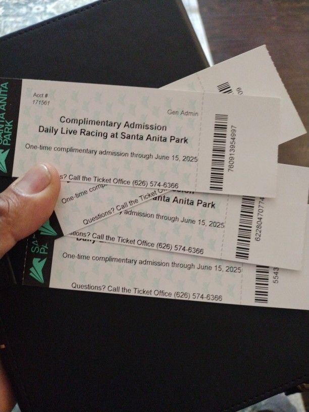 Free Tickets To Santa Anita Park
