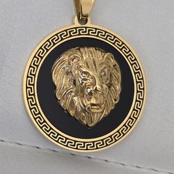 NEW FINE GOLD PLATED MENS PENDANT 