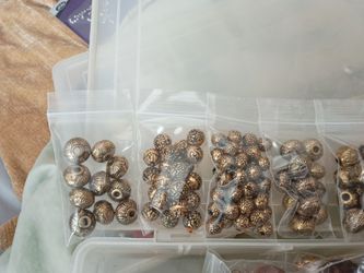 Antique Gold Metal Beads Lot