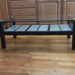 Brand New Two Thick Heavy Glasses Coffee Table