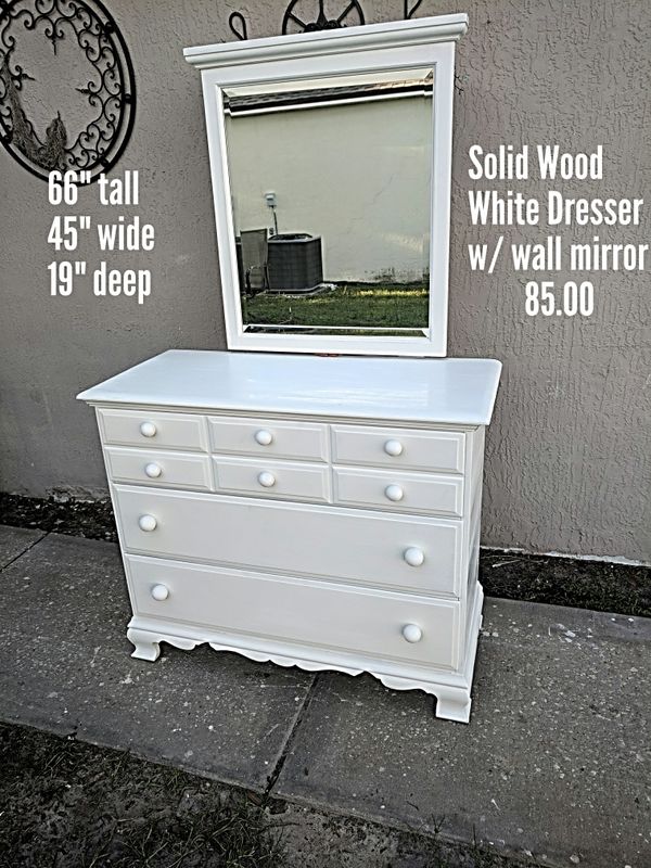 Solid Wood White Dresser W Mirror For In Saint Cloud Fl Offerup Open In The Continue To Mobile Website