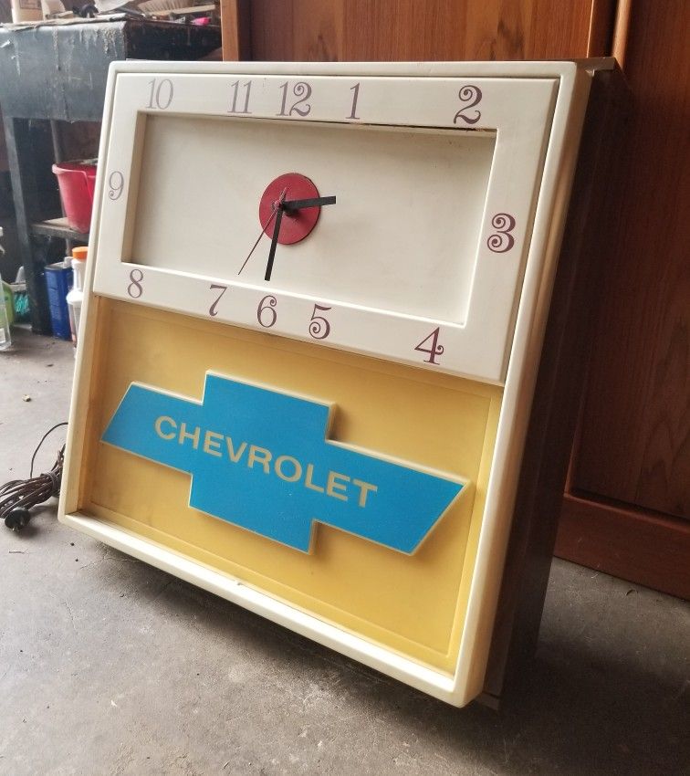 Vintage Chevrolet Dealership Clock