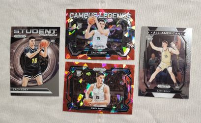 Zach Edey Rookie Bundle Red Prizm 2024 PANINI Prizm Draft Picks Basketball Cards