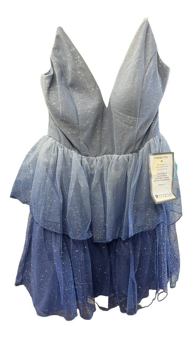 Party Blue Junior/Woman's Dress With Straps
