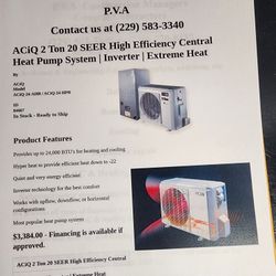 Acid 2 Ton Seer High Efficiency Central Heat Pump System