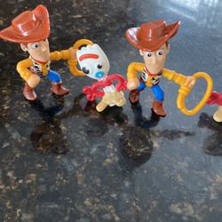 5 Toys Story Characters 3 Woody And 2 Forks