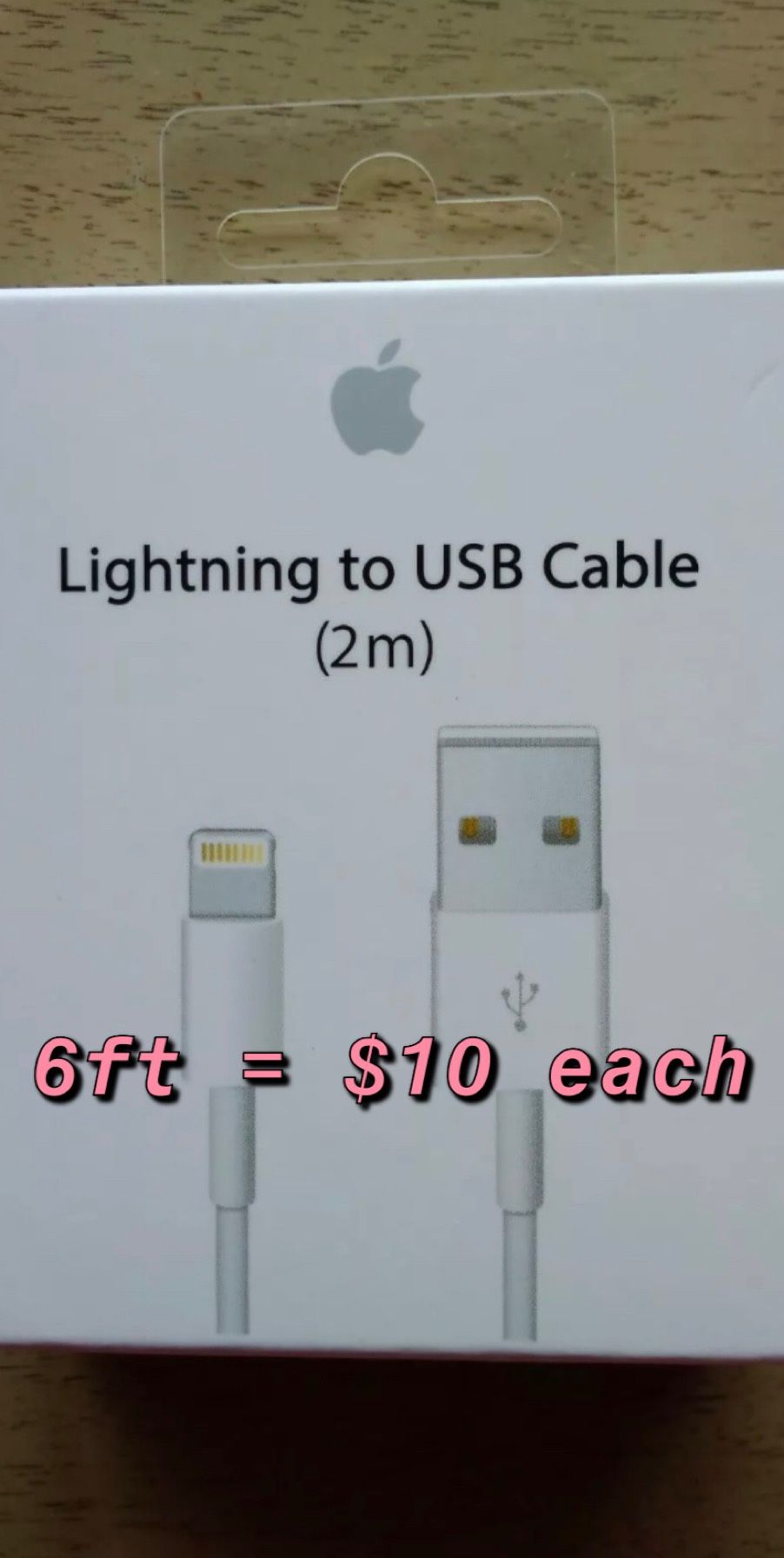 Apple iPhone 6 foot cable lightning to USB